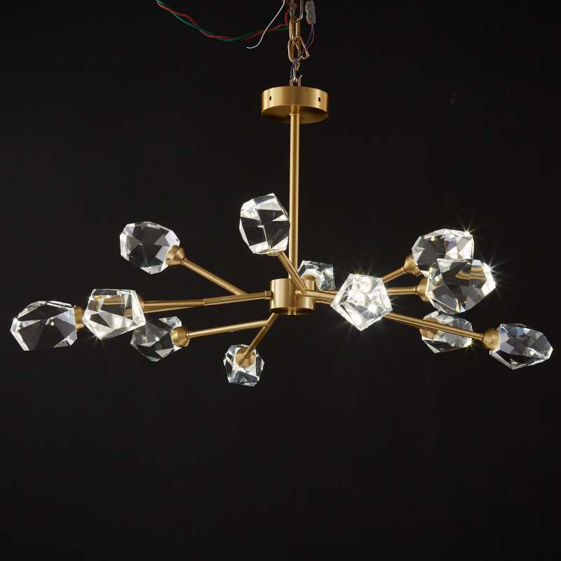 Kristy Luxurious Crystal Chandelier Living Room Golden