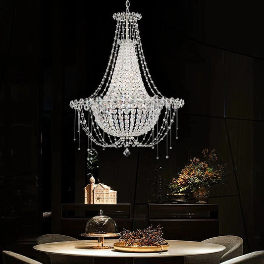 Marilyn Italian Metal Crystal Chandelier Living Room Dining Room