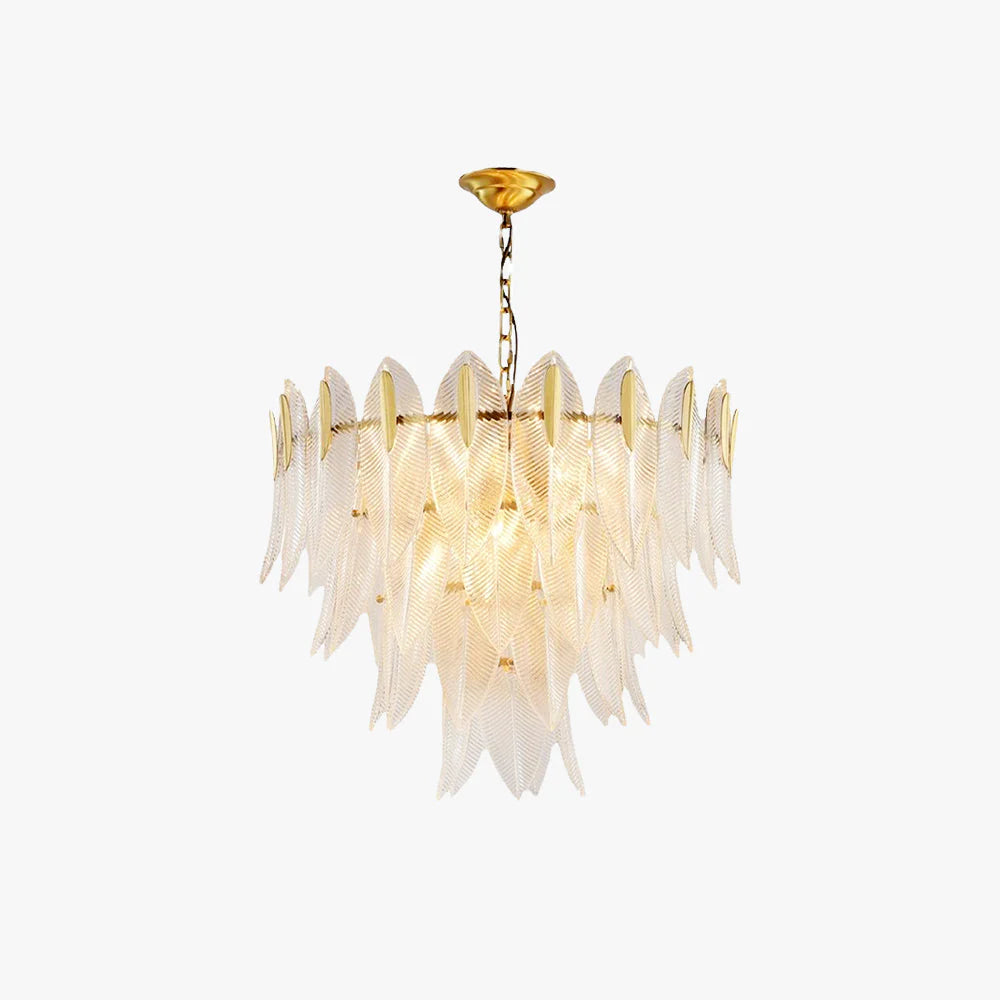 Marilyn Modern Gold Feather Chandelier, 3 Style