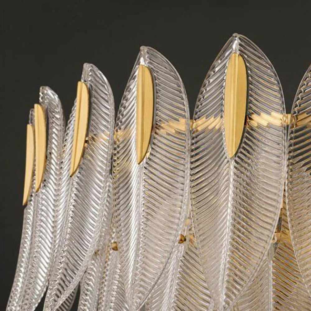 Marilyn Modern Gold Feather Chandelier, 3 Style