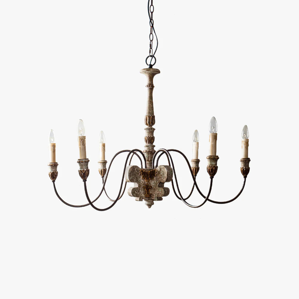 Silva Retro Design LED Chandelier Bronze Metal Living Room