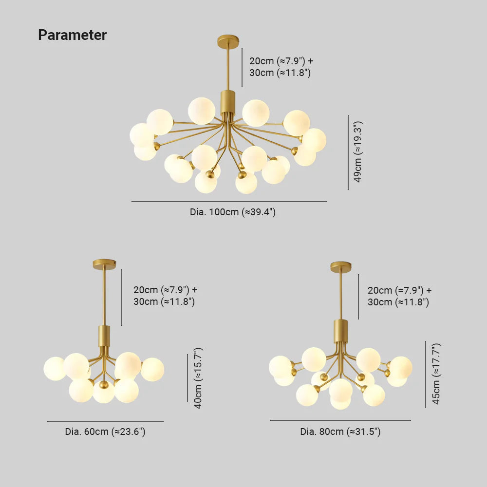 Valentina LED Chandelier Metal Living Room/Bedroom/Dining Room