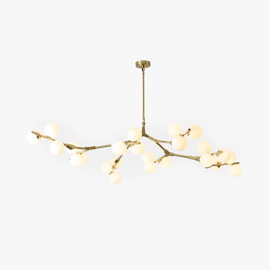 Valentina Modern LED chandelier Gold/Black Glass Living Room/Bedroom